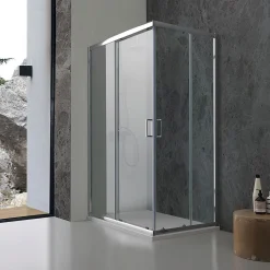 Porte De Douche Rectangulaire 70X90 Cm Avec Verre Clair Et Profilés En Aluminium - Giada