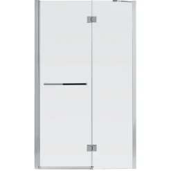 Porte de douche semi pivotante GoodHome Naya transparent 120 cm