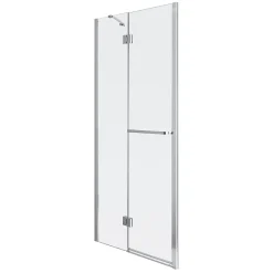 Porte de douche semi pivotante GoodHome Naya transparent 100 cm