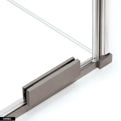 Porte de Douche Simple - 120 x 200 - GUNMETAL - SMART
