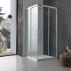 Porte De Douche 80X80 Transparente Portes Coulissantes Profilés Chromés - Giada