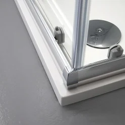 Porte De Douche 80X80 Transparente Portes Coulissantes Profilés Chromés - Giada