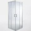 Portes de douche angle droit Cooke & Lewis Onega transparent 80 x 80 cm