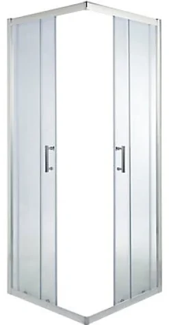 Portes de douche angle droit Cooke & Lewis Onega transparent 70 x 70 cm