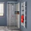 Portes de douche angle droit Cooke & Lewis Onega transparent 90 x 90 cm