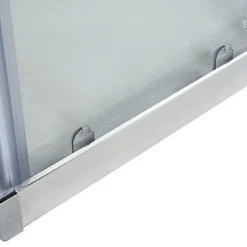 Portes de douche angle droit Cooke & Lewis Onega transparent 90 x 90 cm