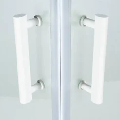 Portes de douche angle droit Cooke & Lewis Onega sérigraphié 90 x 90 cm