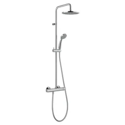 PRO Système de douche thermostatique NF chromé avec pomme de douche ronde métal 20 cm et pommeau - THERMADOR - PRO5