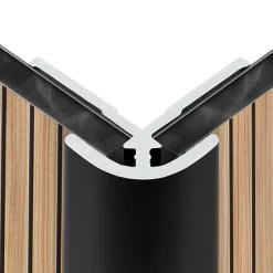 Profilé d'angle extérieur pour panneaux muraux Schulte DécoDesign noir