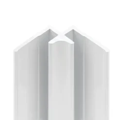 Profilé d'angle intérieur H.255 x 2,3 cm, aluminium, blanc brillant, Schulte Deco Design
