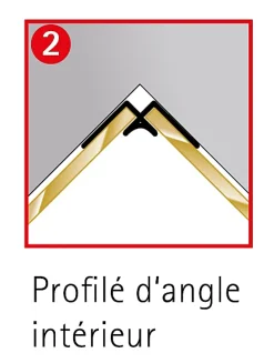 Profilé d'angle intérieur H.255 x 2,3 cm, aluminium, blanc brillant, Schulte Deco Design