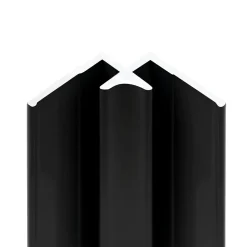 Profilé d'angle intérieur H.255 x 2,3 cm, aluminium, noir mat, Schulte Deco Design