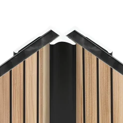 Profilé d'angle intérieur pour panneaux muraux Schulte DécoDesign noir