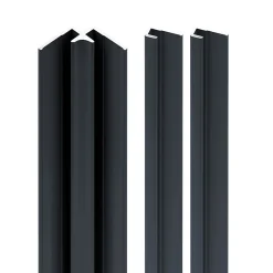 Profilé de finition + 1 profilé d'angle intérieur pour Panneau mural Schulte Décodesign, anthracite vendu par 2