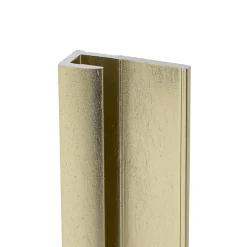 Profilé de finition + 1 profilé d'angle intérieur H.210 x l.1,7 cm, aluminium, or mat, Schulte decodesign vendu par 2