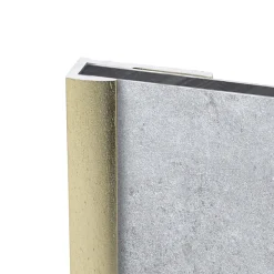 Profilé de finition + 1 profilé d'angle intérieur H.210 x l.1,7 cm, aluminium, or mat, Schulte decodesign vendu par 2