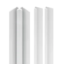Profilé de finition + 1 profilé d'angle intérieur pour Panneau mural Schulte Décodesign, blanc vendu par 2