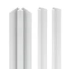 Profilé de fintion + 1 profilé d'angle intérieur H.255 x l.2,3 cm, aluminium, blanc brillant, Schulte Deco Design vendu par 2