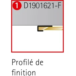 Profilé de fintion pour panneaux muraux Schulte DécoDesign, aspect chromé