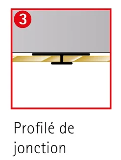 Profilé de jonction H.255 x 3,3 cm, aluminium, noir mat, Schulte Deco Design