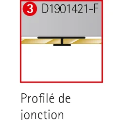 Profilé de jonction pour panneaux muraux Schulte DécoDesign, alu argenté