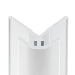 Profile d'angle extérieur H.255 x 2,3 cm, aluminium, blanc brillant, Schulte Deco Design