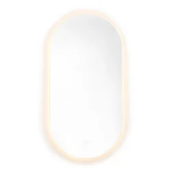 Project 60x120 cm miroir suspendu ovale avec éclairage LED 3 couleurs, film chauffant anti-buée et capteur (ZPROV12060LED)