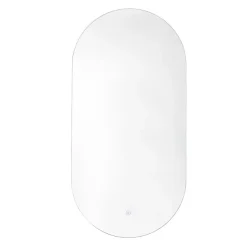 Project 60x120 cm miroir suspendu ovale avec éclairage LED 3 couleurs, film chauffant anti-buée et capteur (ZPROV12060LED)