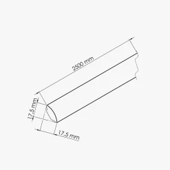 Quart de Rond PVC Cellulaire - Longueur 2.50 m - Lot de 5 - Anthracite