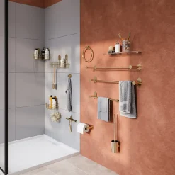 Raclette de douche + support or Cavally GoodHome