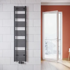 Radiateur à eau chaude SIRHONA Salle de bain Sèche-serviettes 1800x400x30mm - Vertical -Gris