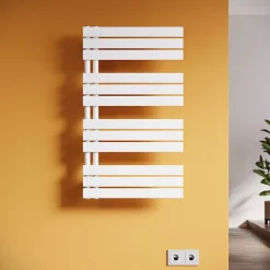 Radiateur à eau chaude SIRHONA Salle de bain Sèche-serviettes 1000x500x62mm - Vertical -Blanc