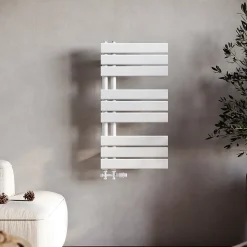Radiateur à eau chaude SIRHONA Salle de bain Sèche-serviettes 760x400x62mm - Vertical -Blanc