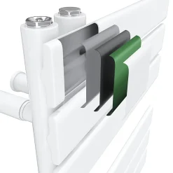 Radiateur à eau chaude SIRHONA Salle de bain Sèche-serviettes 760x400x62mm - Vertical -Blanc