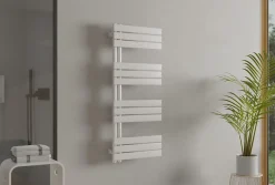 Radiateur de salle de bain design, Sèche serviette esthétique - 120x50cm - G12 - Blanc