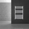 Radiateur de Salle de Bain, 600 x 1200 mm, en Acier, Blanc, Forme Droite