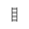 Radiateur de Salle de Bain Design Sahara, 300 x 800 mm, Noir Mat, Forme Droite