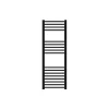Radiateur de Salle de Bain Design Sahara, 400x1200 mm, Noir Mat, Forme Courbé