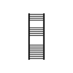 Radiateur de Salle de Bain Design Sahara, 400x1200 mm, Noir Mat, Forme Courbé