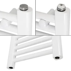 Radiateur de Salle de Bain Design Sahara, 300 x 1800 mm, Blanc, Forme Droite