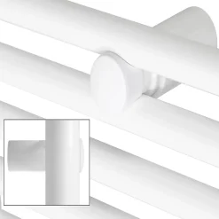 Radiateur Design Sahara Non Electrique - 500 x 1800 mm - Blanc - Connexion Central - sans Kit de Raccordement - Forme Droit
