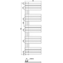 Radiateur et sèche-serviettes design D16W, raccord gauche ou droite - blanc - 160x50cm, Sans kit de connexion