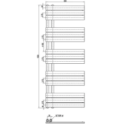 Radiateur et sèche-serviettes design D16G gris anthracite, raccord gauche ou droite - 160x60cm, Sans kit de connexion