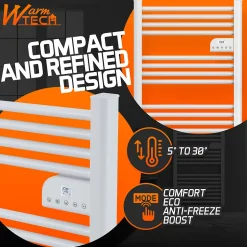 Radiateur sèche serviettes sans fluide 500W