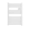 Radiateur sèche serviettes électriques à inertie sèche barres rondes 500W thermostat programmable Cosyup Olen Blanc Garantie 3 ans