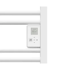 Radiateur sèche-serviettes Atlantic - Doris digital ventilo - 1500 W - Programmable - Blanc brillant