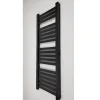 Radiateur sèche-serviettes eau chaude design BERYL 115 x 44 cm noir mat