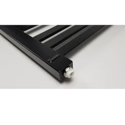 Radiateur sèche-serviettes eau chaude design BERYL 115 x 44 cm noir mat