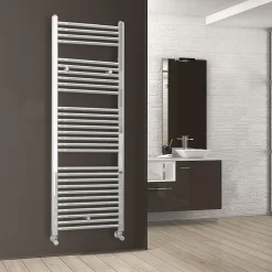 Radiateur sèche-serviettes circuit de chauffage 150 cm x 50 cm finition chrome poli en acier Kibath