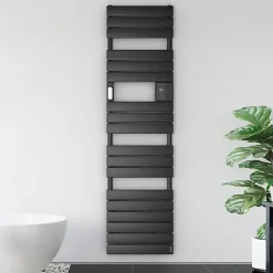 Radiateur sèche-serviettes connecté Adelis étroit avec soufflerie 1750W Vert d'eau - ATLANTIC - 861934